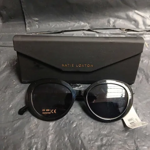 KATIE LOXTON ROUND BLACK SUNGLASSES WITH CASE