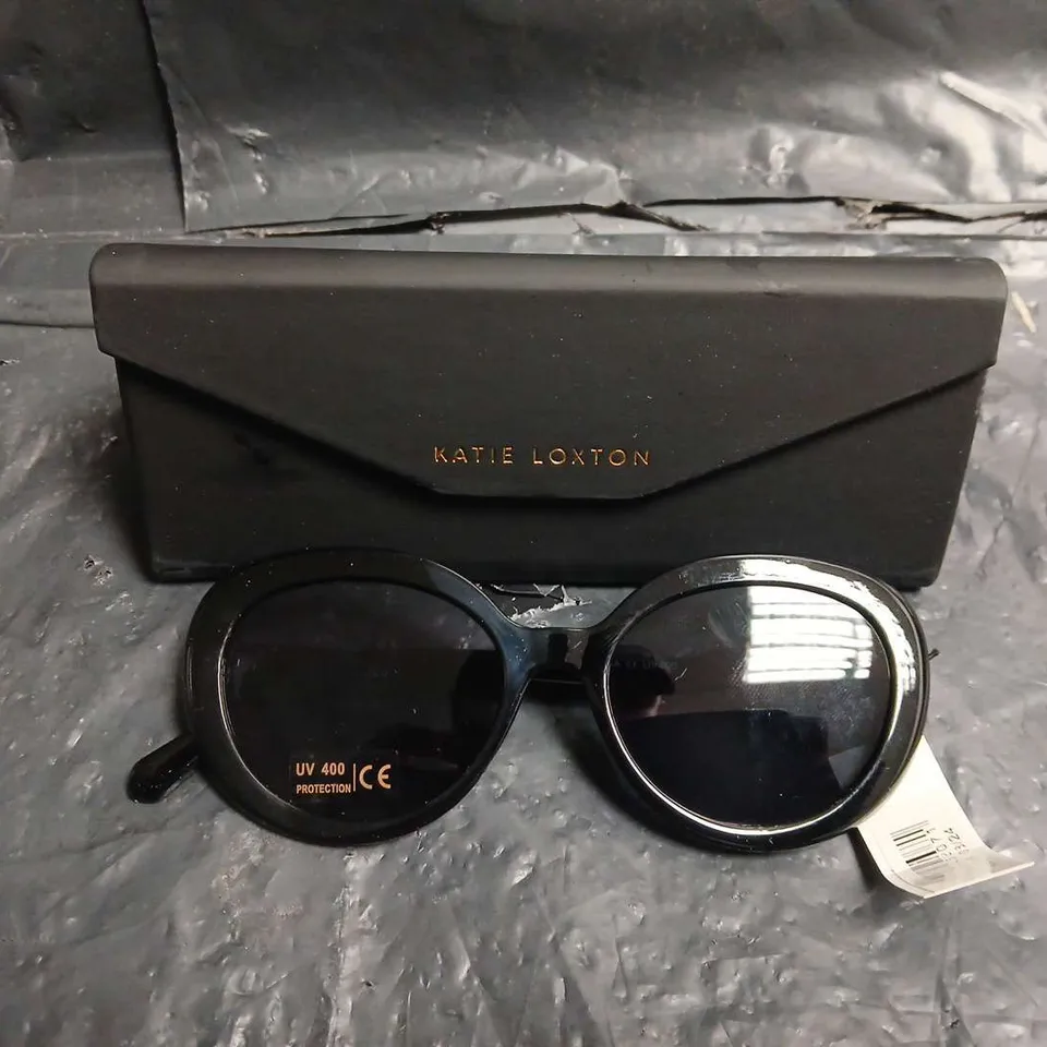 KATIE LOXTON ROUND BLACK SUNGLASSES WITH CASE