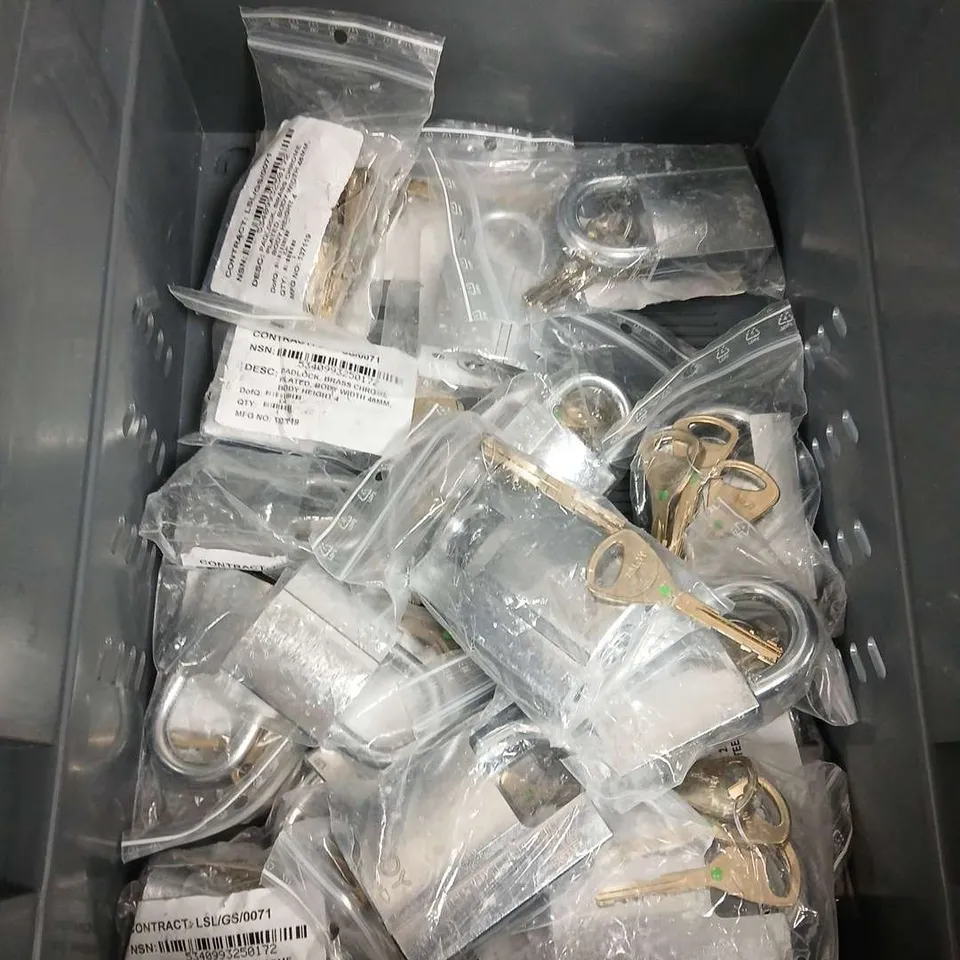 APPROXIMATELY 12 ABLOY HEAVY DUTY PADLOCKS VARIOUS SIZES