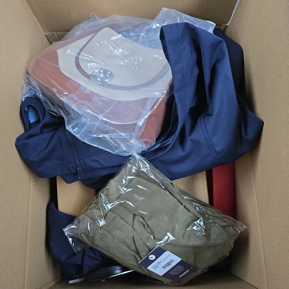 BOX OF APPROXIMATELY 20 ASSORTED ITEMS TO INCLUDE REGATTA COAT ETC
