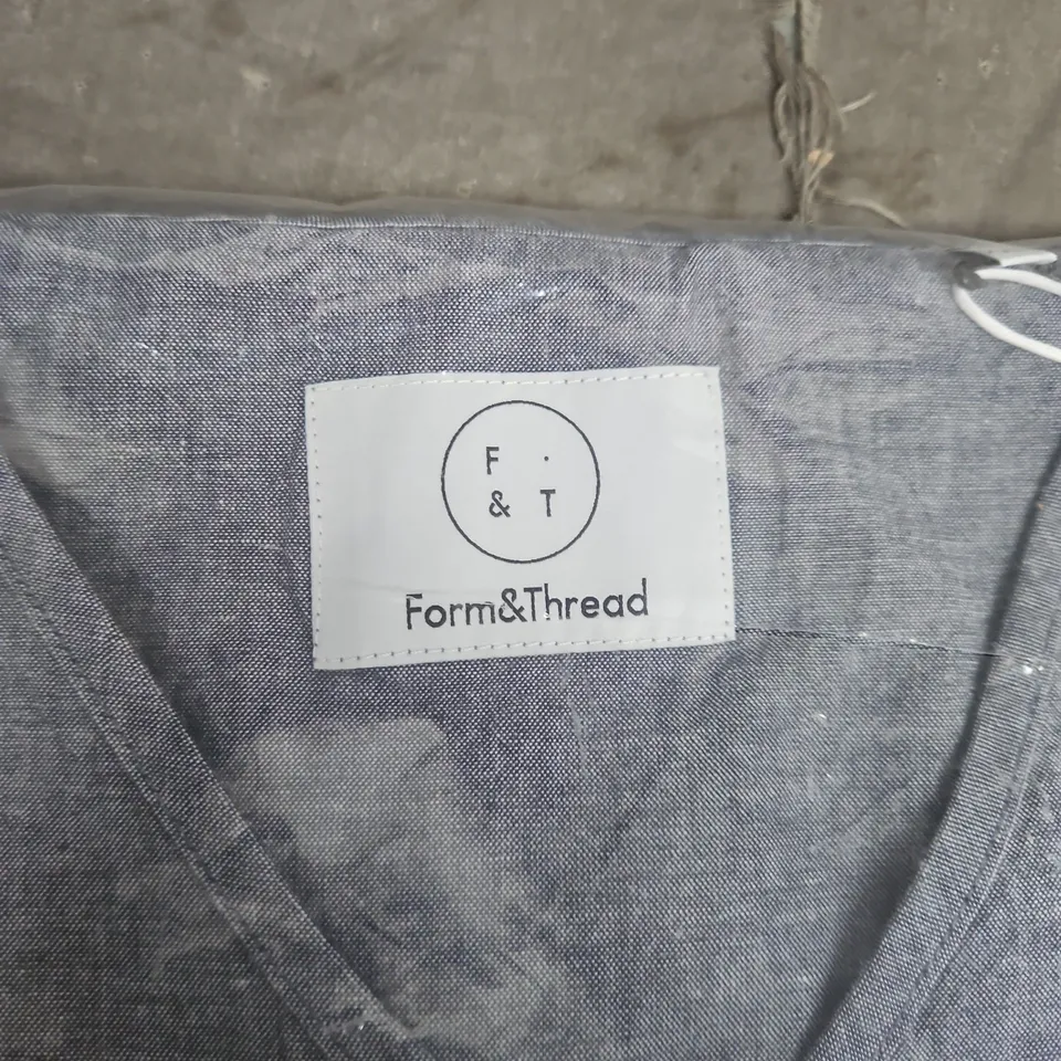 FORM&THREAD CHAMBRAY GILET – BLUE, XXL