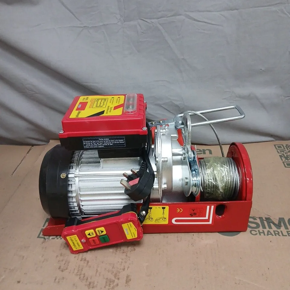 PA600 SMALL ELECTRIC HOIST – RED & BLACK WITH REMOTE