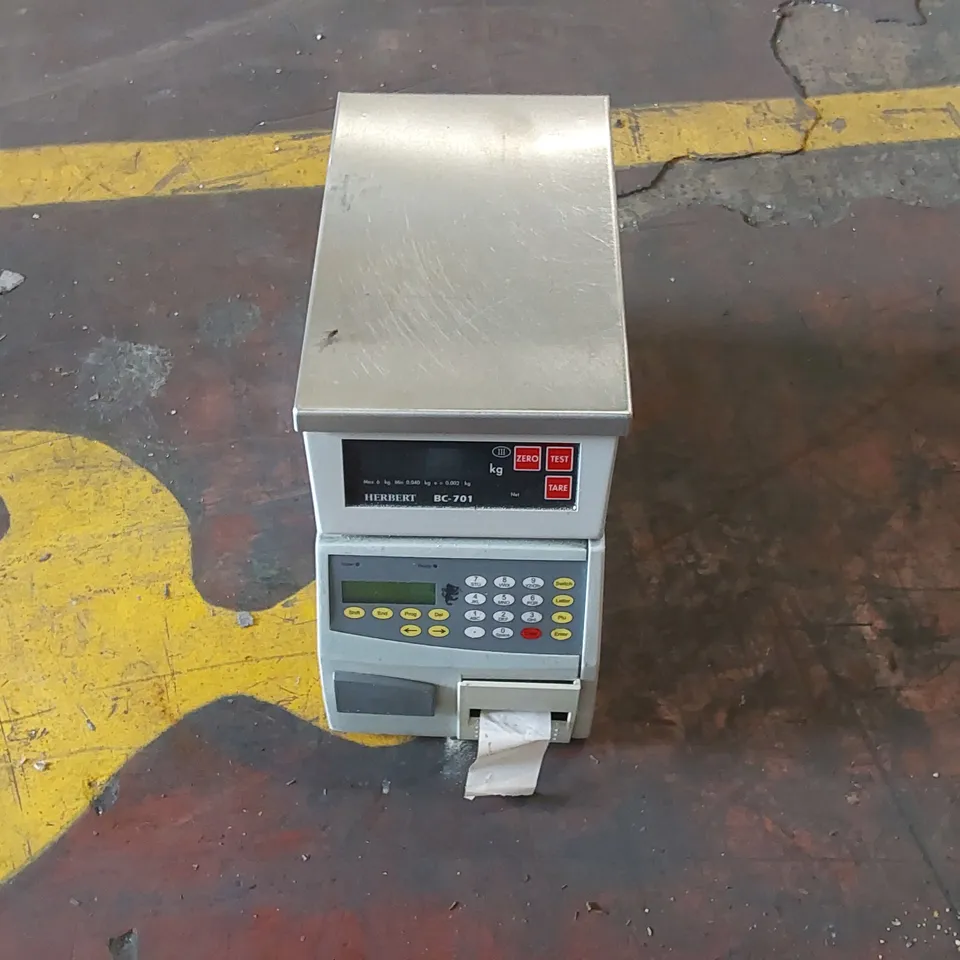 HERBERT BC-701 CHECK-WEIGHING SCALE & LABELER 