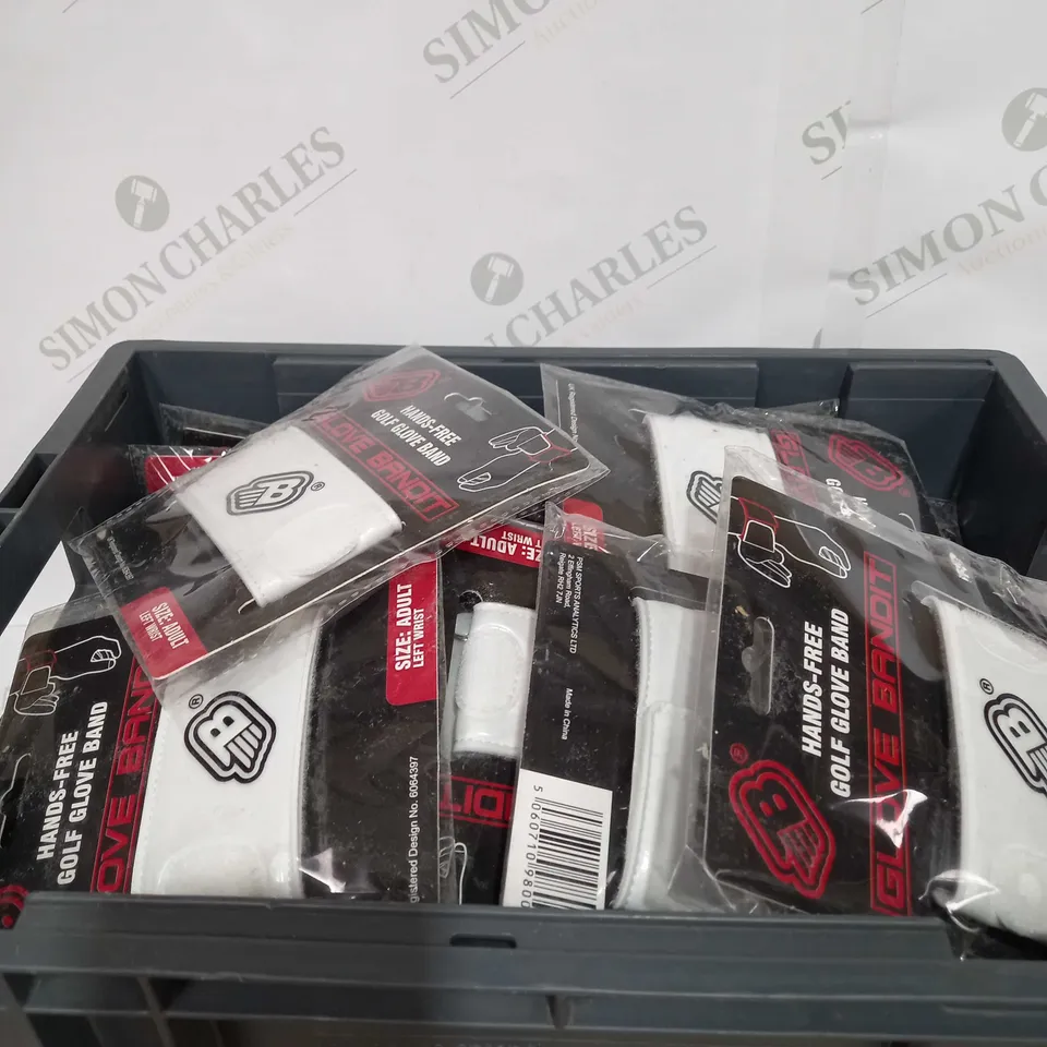 BOX TO CONTAIN APPROX 50 X GLOVE BANDIT HANDS-FREE GOLF GLOVE BANDS 