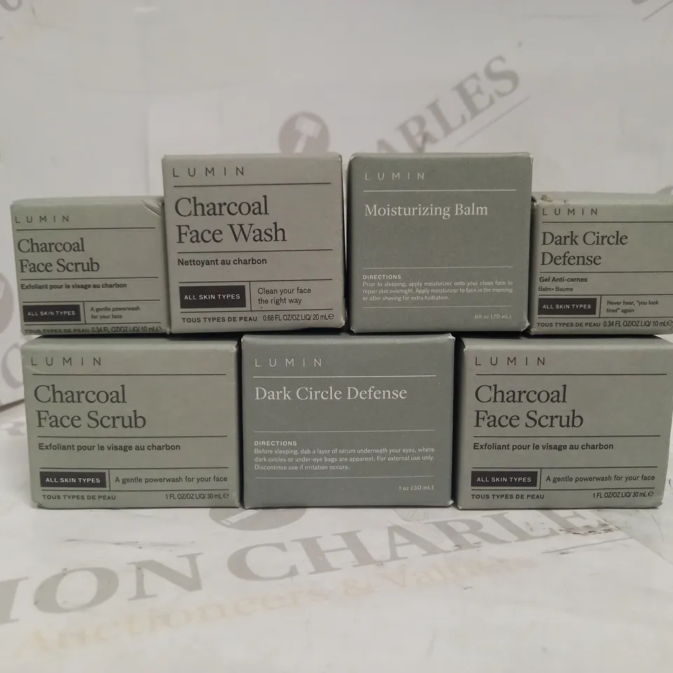 LOT OF 7 LUMIN SKINCARE ITEMS