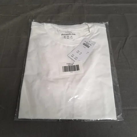 SEALED ABERCROMBIE KIDS PLAIN WHITE T-SHIRT - 11/12 YEARS