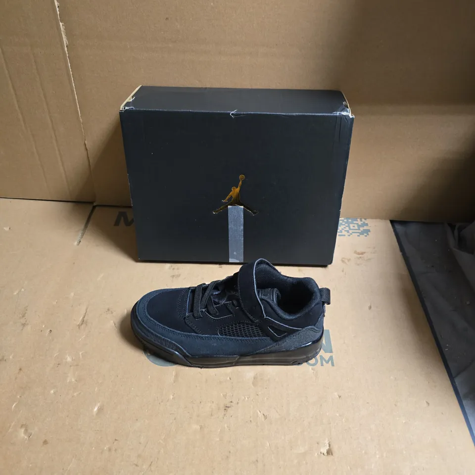 AIR JORDAN KIDS BLACK SNEAKERS WITH VELCRO STRAP – BOXED - UK SIZE CHILDRENS 12.5 