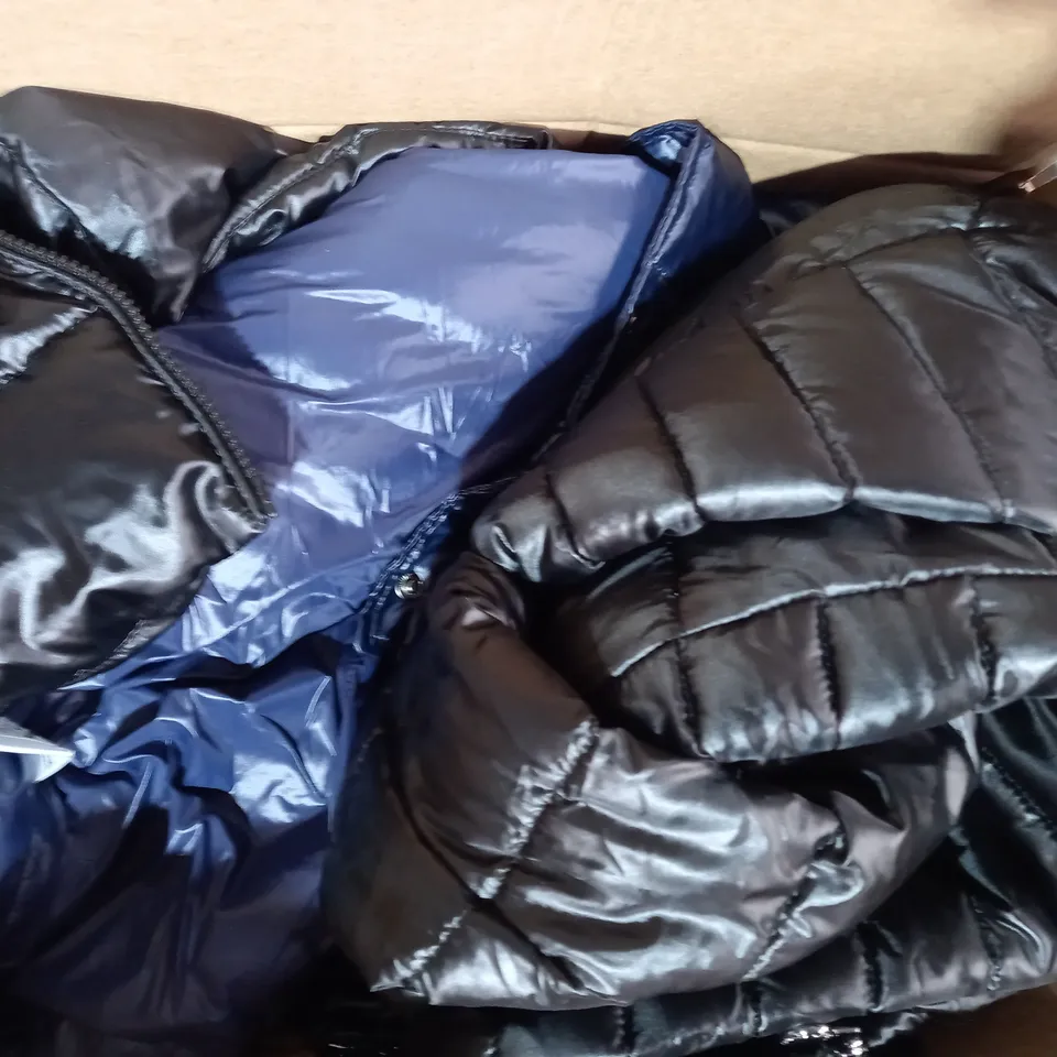 BOX OF APPROXIMATELY 5 ASSORTED CENTIGRADE PUFFER COATS IN VARIOUS COLOURS AND SIZES
