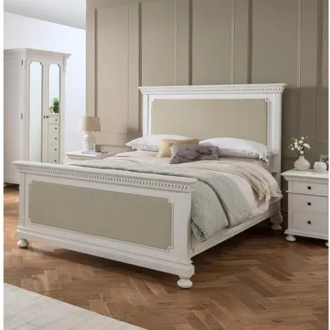 BRAND NEW BOXED HOMES DIRECT 365 BAKERSFIELD DOUBLE FABRIC BED (4 BOXES)