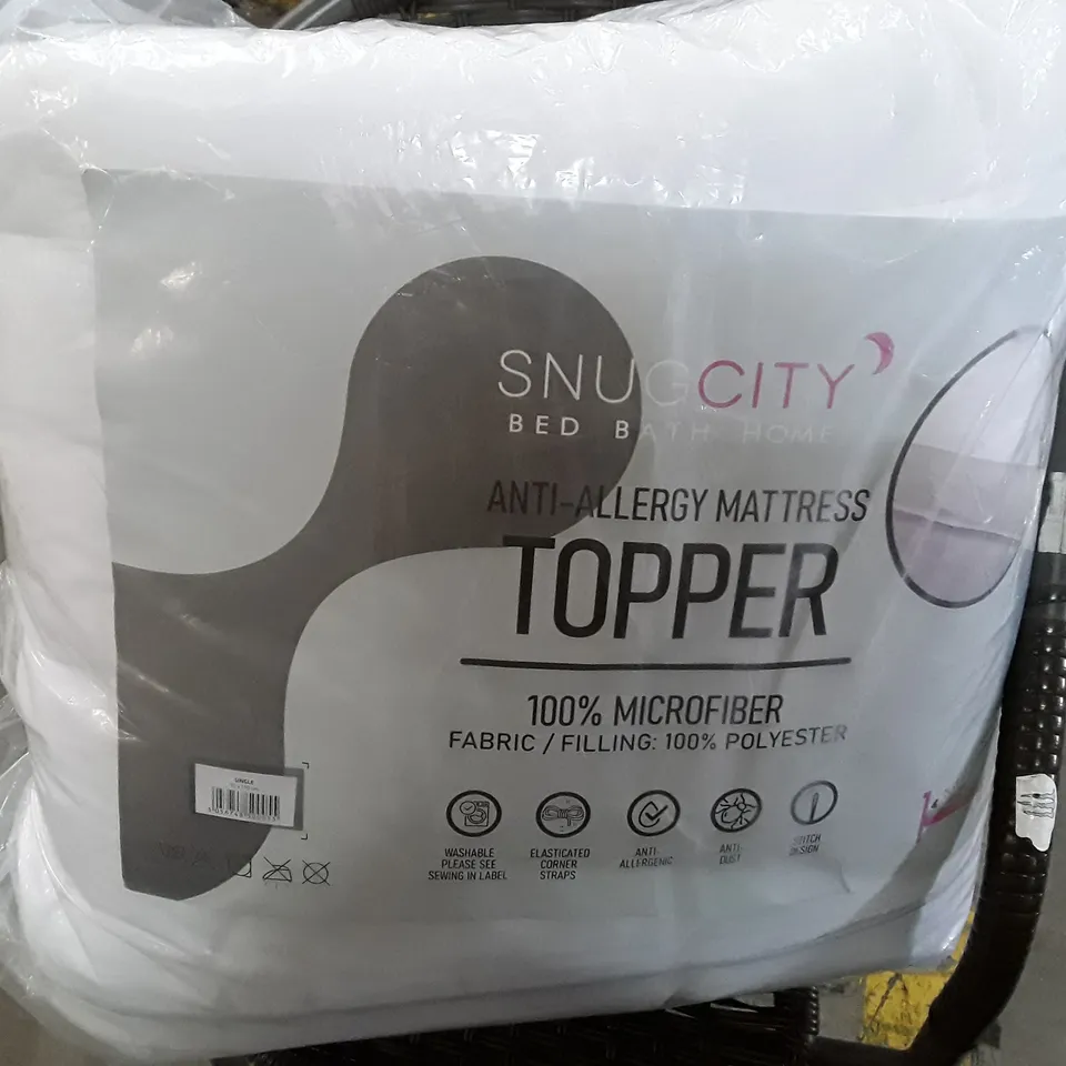 SNUG CITY SINGLE MATTRESS TOPPER
