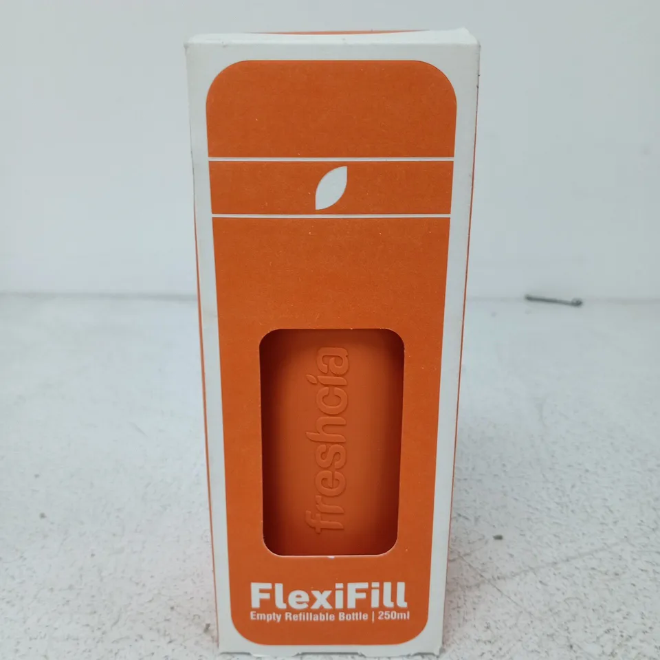 BOXED FLEXIFILL EMPTY REFILLABLE BOTTLE ORANGE (250ML)