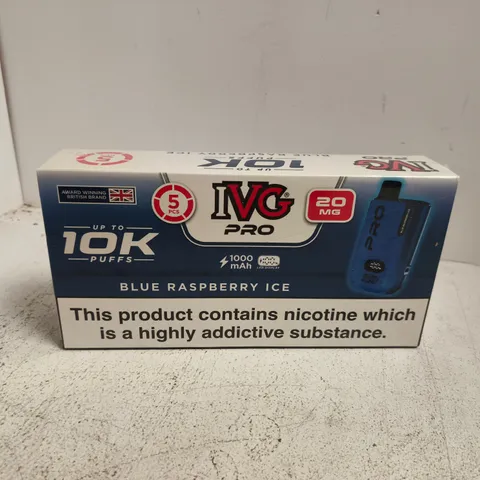 BOXED AND SEALED IVG PRO VAPE KIT MULTIPACK – BLUER RASPBERRY ICE – 5 PCS