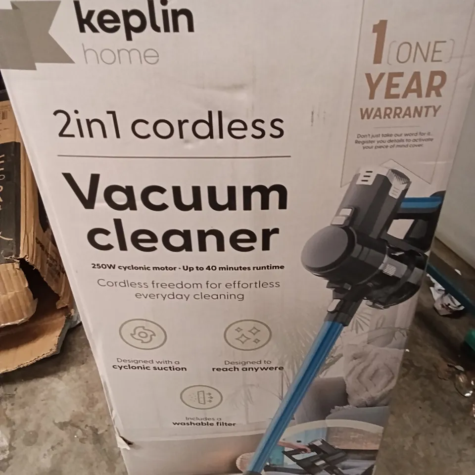 BOXED KEPLIN HOME 2 IN 1 CORDLESS  VACUUM CLEANER