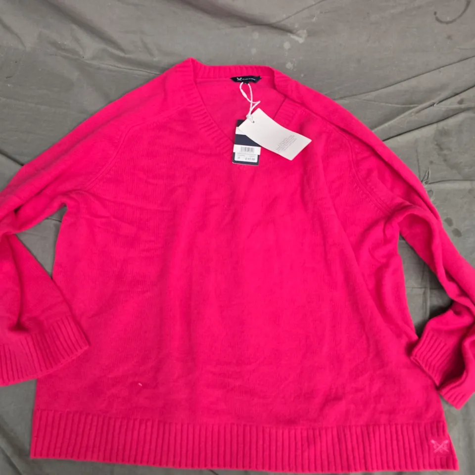 CREW CLOTHING COMPANY PINK KNIT JUMPER – UK SIZE 18