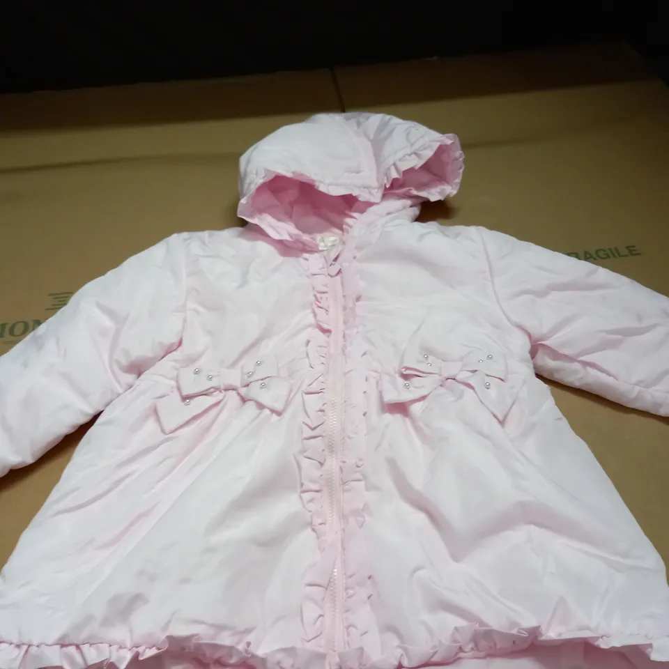 MINTINI BABY PINK WITH BOW DETAIL COAT - 5 YEARS 