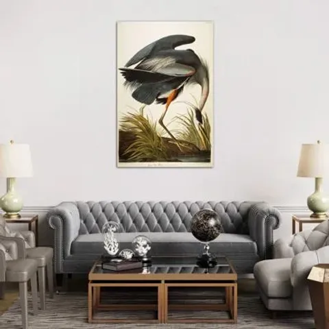 BOXED GREAT BLUE HERON BY JOHN AUDUBON SINGLE PICTURE FRAME PAINTING (1 BOX)
