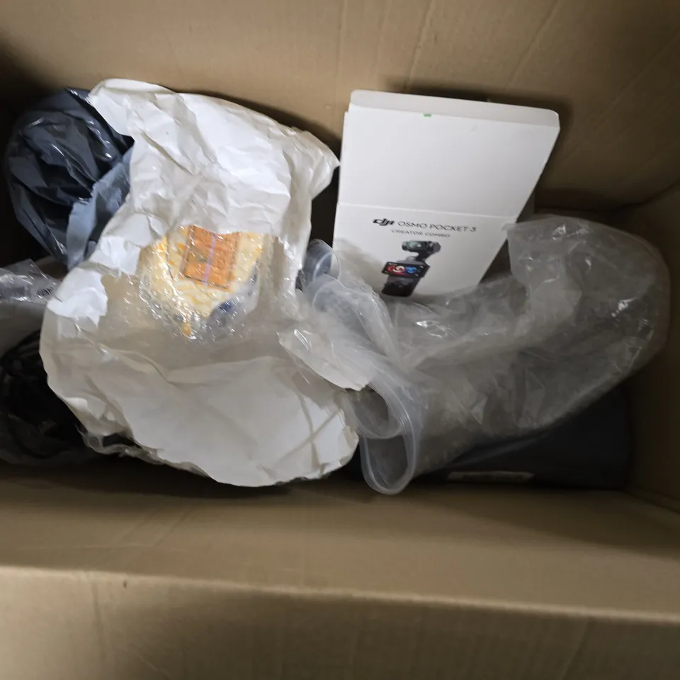 BOX OF 6 ASSORTED ITEMS TO INCLUDE - L'OCCITAN CONDITIONER , RING DOORBELL , BLINK CAMERA ETC