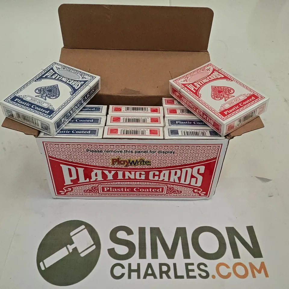 BOXED SET OF 12 SEALED PLAYWRITE PLAYING CARD PACKS