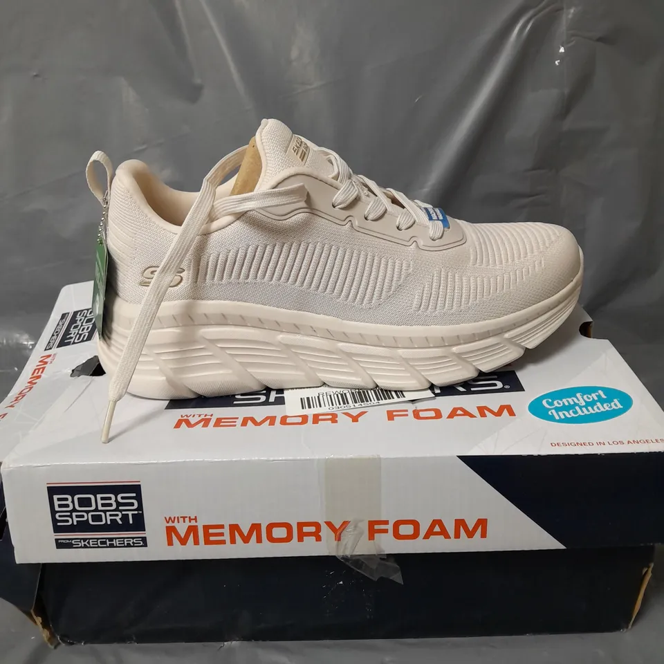 SKETCHERS BOBS SPORT LACE UP KNIT TRAINERS - 5