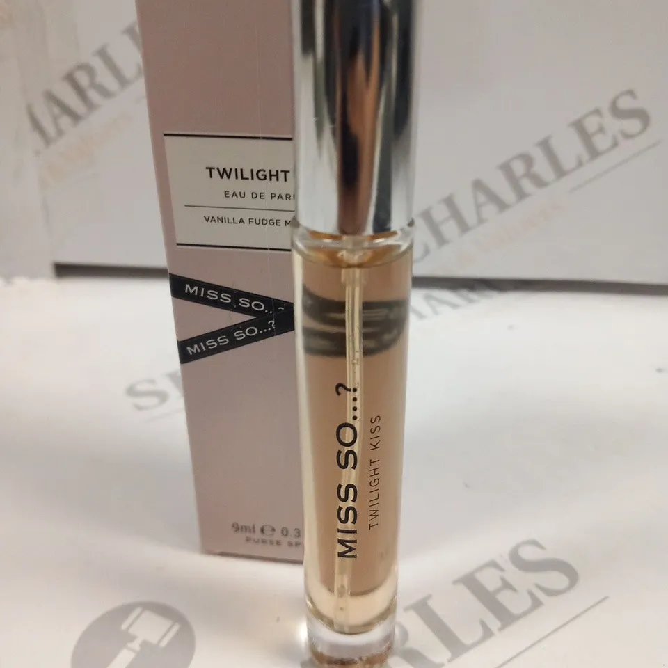BOXED MISS SO...? TWILIGHT KISS EAU DE PARFUM VANILLA FUDGE MILKSHAKE 9ML PURSE SPRAY