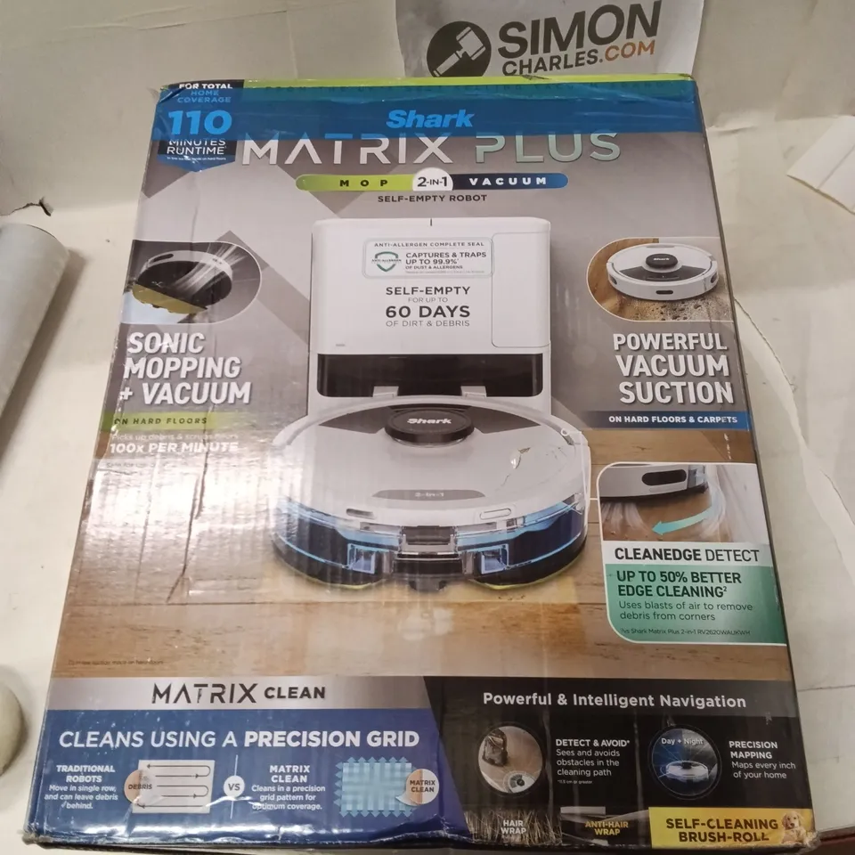 SHARK MATRIX PLUS RV2620WAUKWH MOP 2-1 VACUUM ROBOT