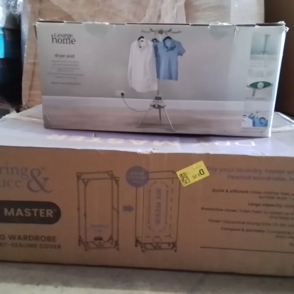 PALLET TO CONTAIN A LARGE QUANTITY OF ELECTRICAL PRODUCTS TO INCLUDE;CLOTHES AIRER,DRYING WARDROBE WITH SEALING COVER