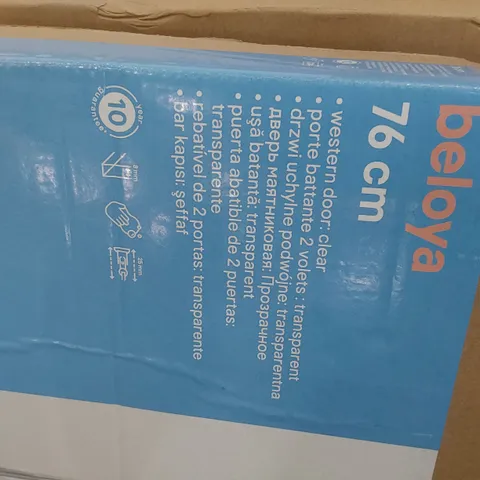 BOXED BELOYA 76cm WESTERN SHOWER DOOR CLEAR