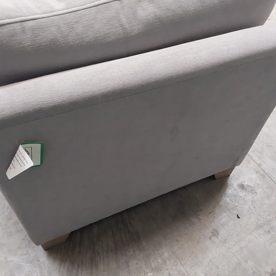 QUALITY BRITISH DESIGNER LOUNGE Co. ARMLESS SINGLE SEAT UNIT GREY PLUSH FABRIC 