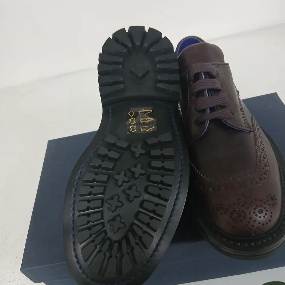 TRICKER'S BURBERRY DERBY SHOES – LEATHER BROGUE, UK 4