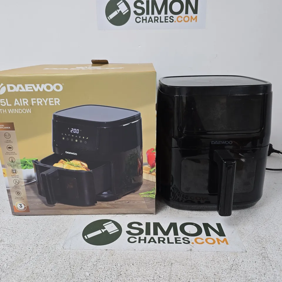 DAEWOO 6.5L AIR FRYER WITH WINDOW – BLACK