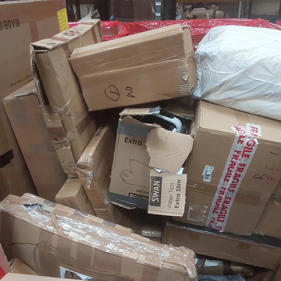 PALLET CONTAINING A VERY LARGE QUANTITY OF ASSORTED ITEMS INCLUDING: STEAM SPOT CLEANER, INDOOR ELECTRIC INSECT KILLER, YOGA & EXERCISE MAT ECT