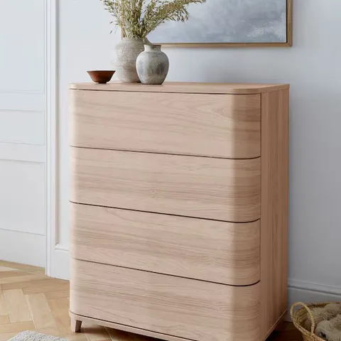 ARDEN SMALL CHEST OF DRAWERS NK813 OAK EFFECT 985 X 535 X 180MM BOXED