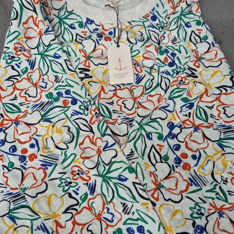 SEASALT CORNWALL BRIGHT WAVE SWEATSHIRT – PAINTER'S GARDEN CHALK, UK 26-28