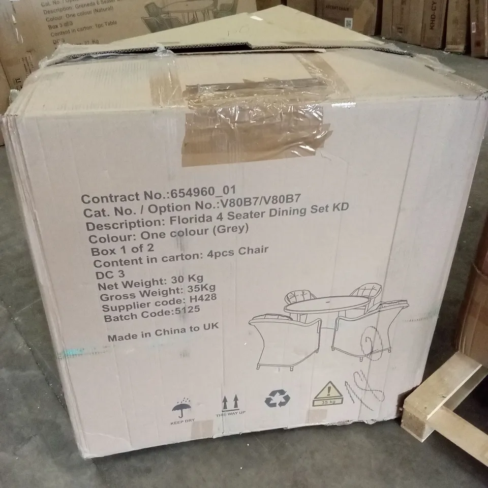 BOXED FLORIDA OUTDOOR DINING CHAIRS // CHAIRS ONLY (1 BOX)