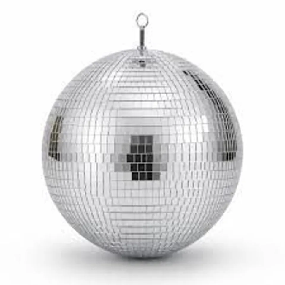 BOXED 300MM 12" LIGHTWEIGHT DISCO MIRROR GLITTER BALL DANCE PARTY DJ