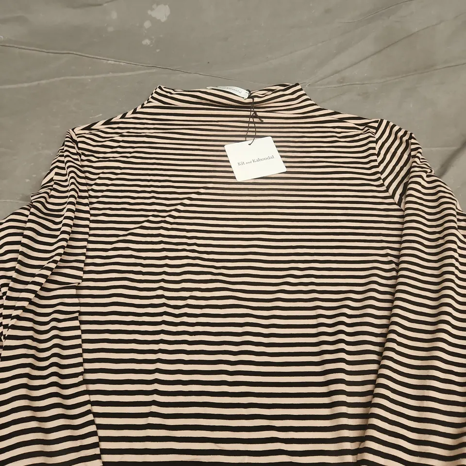 KIT AND KABOODLE STRIPED LONG-SLEEVE TOP SIZE 12