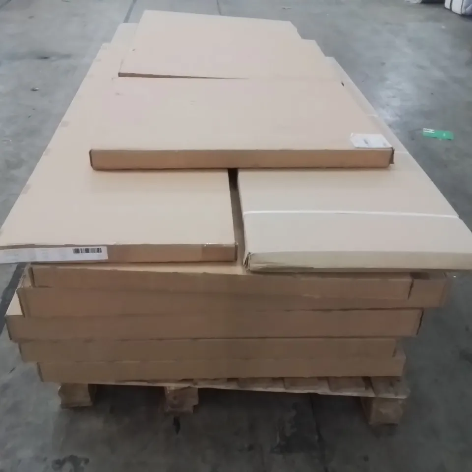 PALLET CONTAINING VARIOUS ASSORTED INCOMPLETE FURNITURE PARTS AND OTHER HOUSEHOLD ITEMS