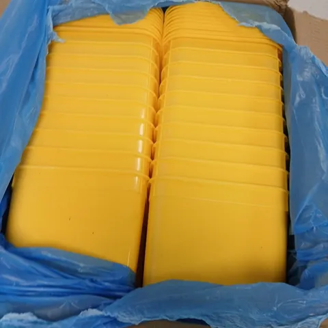 20 YELLOW PLASTIC TUPPERWARE STORAGE CASES – BOXED (UK)