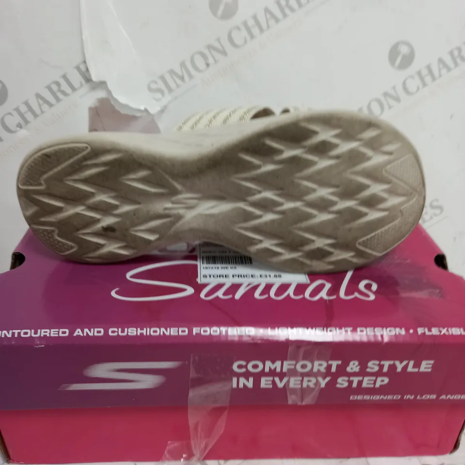 BOXED SKETCHERS GO WALK SANDALS - SIZE 5