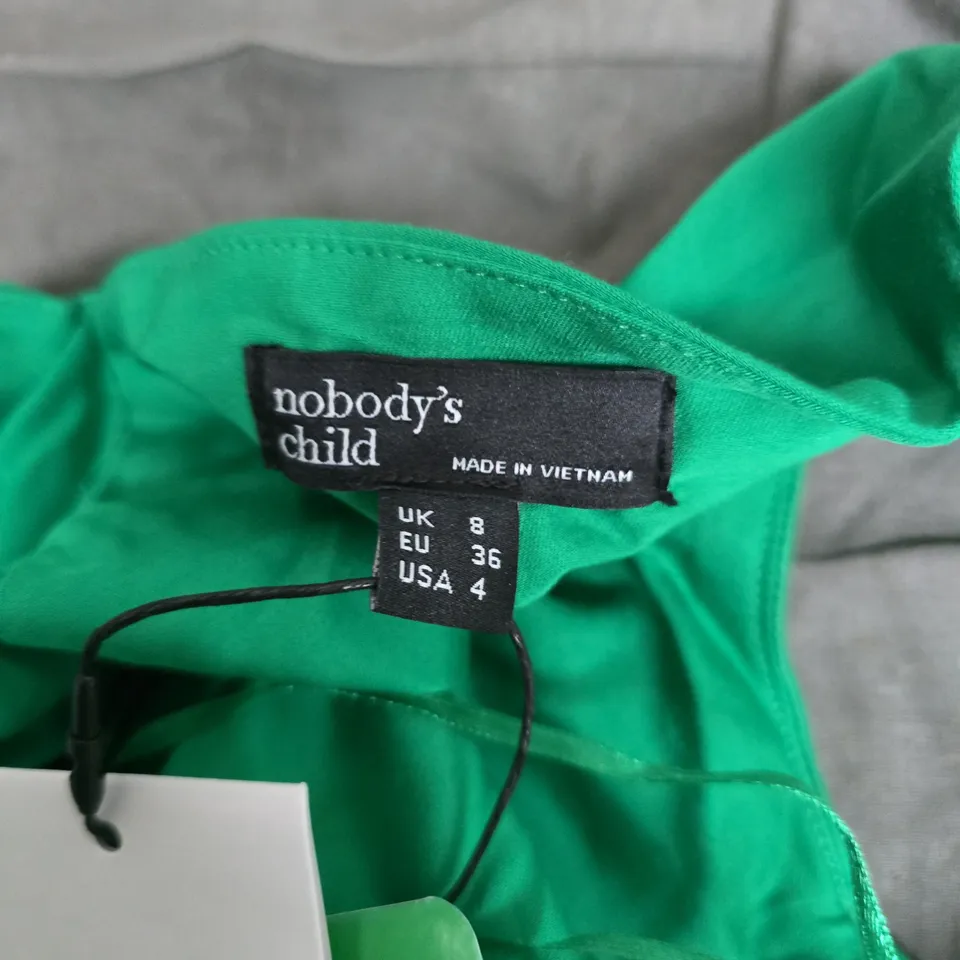 NOBODY'S CHILD ATHENA MIDI DRESS – GREEN, UK 8 (EU 36, USA 4)