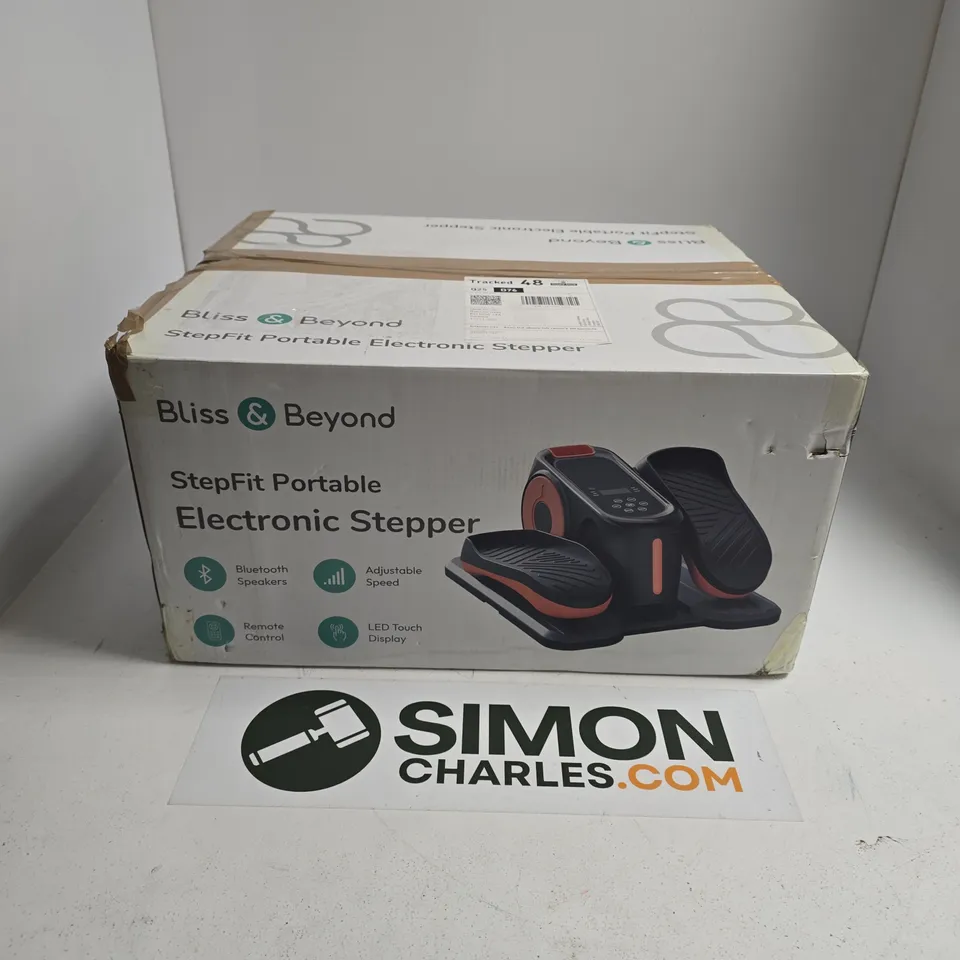 BOXED BLISS & BEYOND STEPFIT PORTABLE ELECTRIC STEPPER