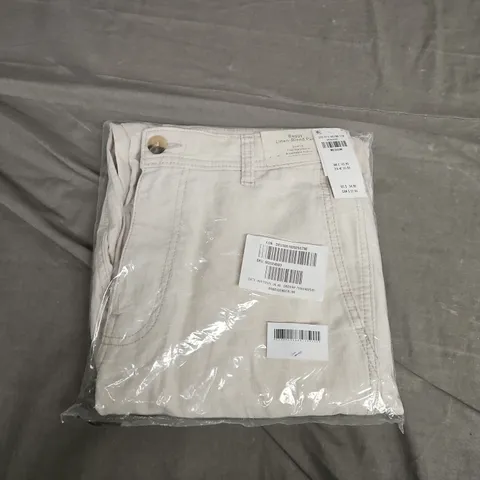 BAGGED HOLLISTER BAGGY LINEN-BLEND PANTS IN CREAM - MEDIUM
