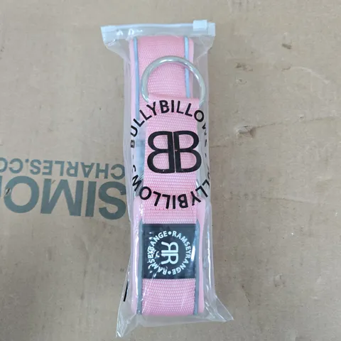 BULLYBILLOWS 5CM RR PINK DOG COLLAR - MEDIUM