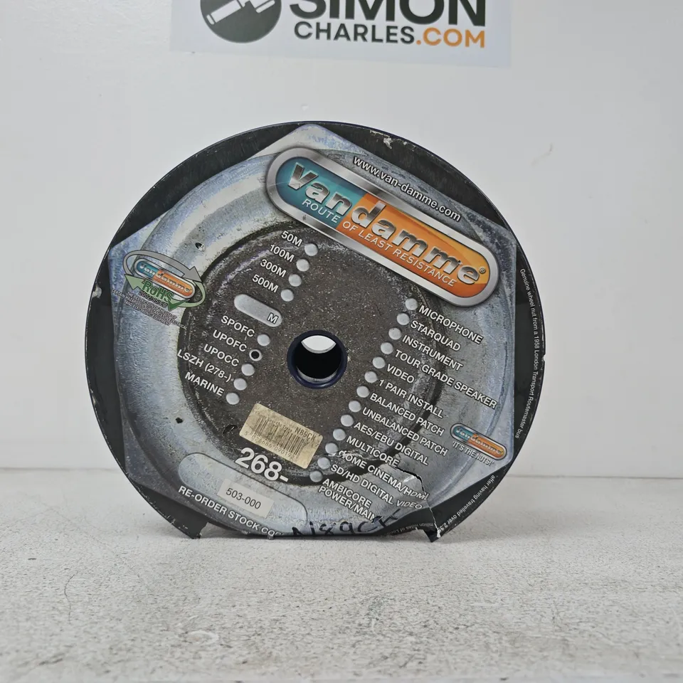 VAN DAMME COPPER SPEAKER CABLE REEL – 500M