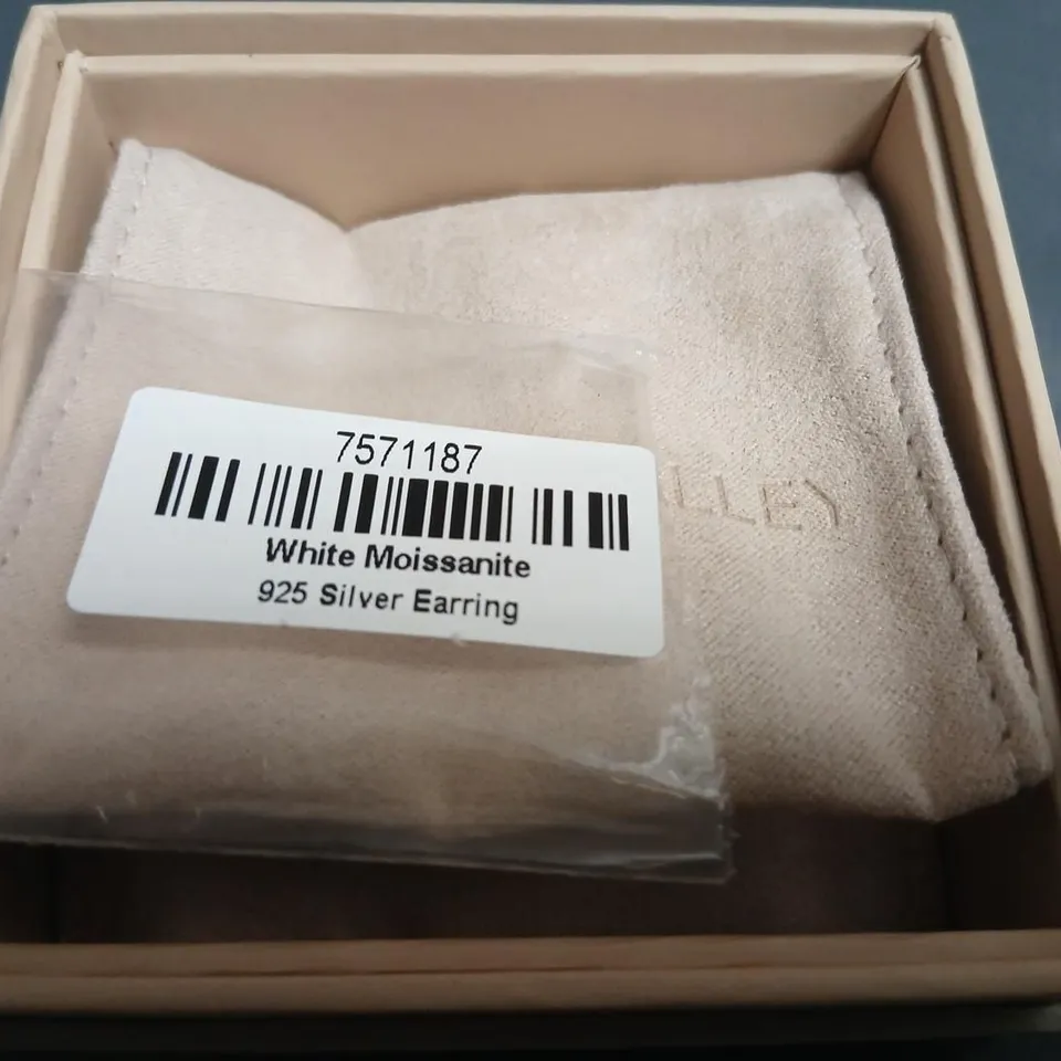 RACHEL GALLEY 925 SILVER WHITE MOISSANITE STUD EARRINGS