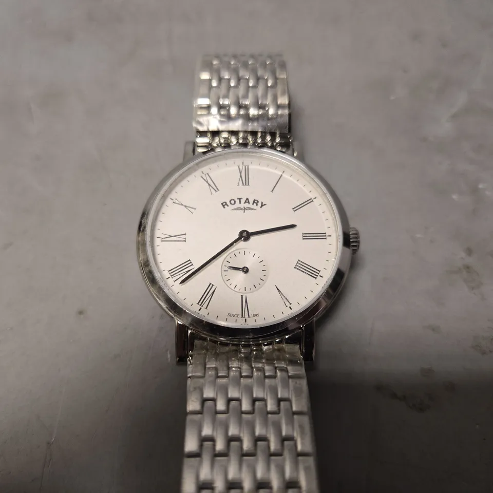 ROTARY WHITE DIAL WATCH 
