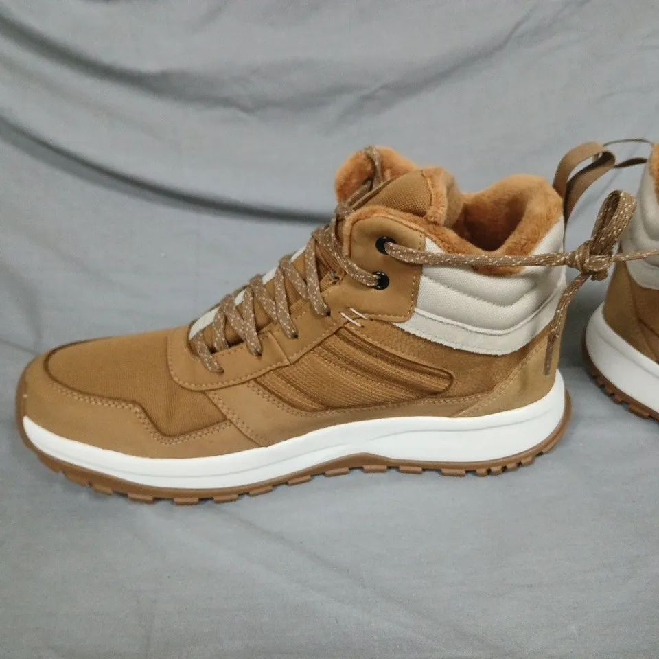 QUECHUA WATERPROOF BROWN WALKING BOOTS - UK 8