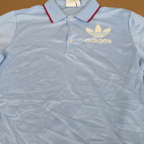 ADIDAS LIGHT BLUE POLO SHIRT X WALES BONNER - SIZE M