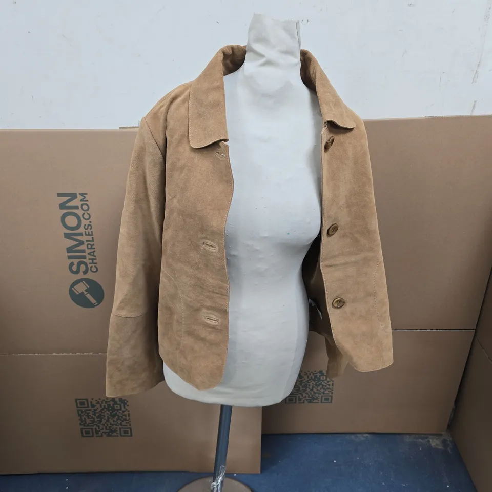 TOGETHER BEIGE SUEDE JACKET – UK 14 (EU 42)