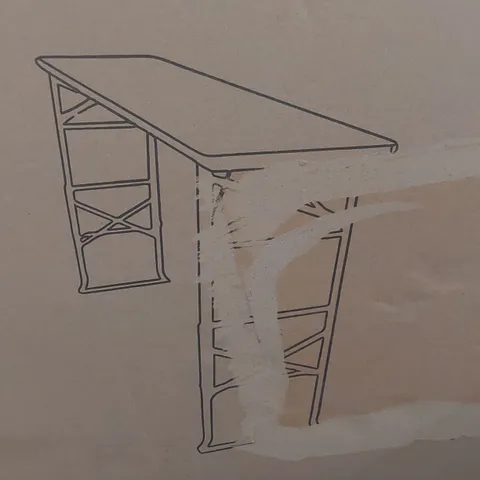 BOXED ADJUSTABLE HEIGHT WOODEN OUTDOOR TABLE FOR VERSATILE USE (1 BOX)
